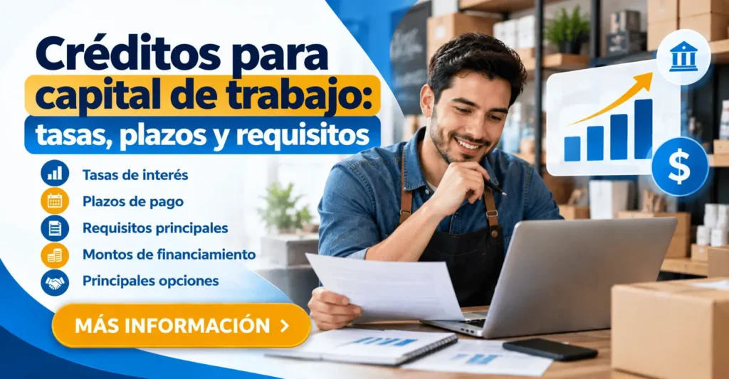 Créditos para capital de trabajo: tasas, plazos y requisitos